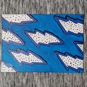 Blue Lightning Painting